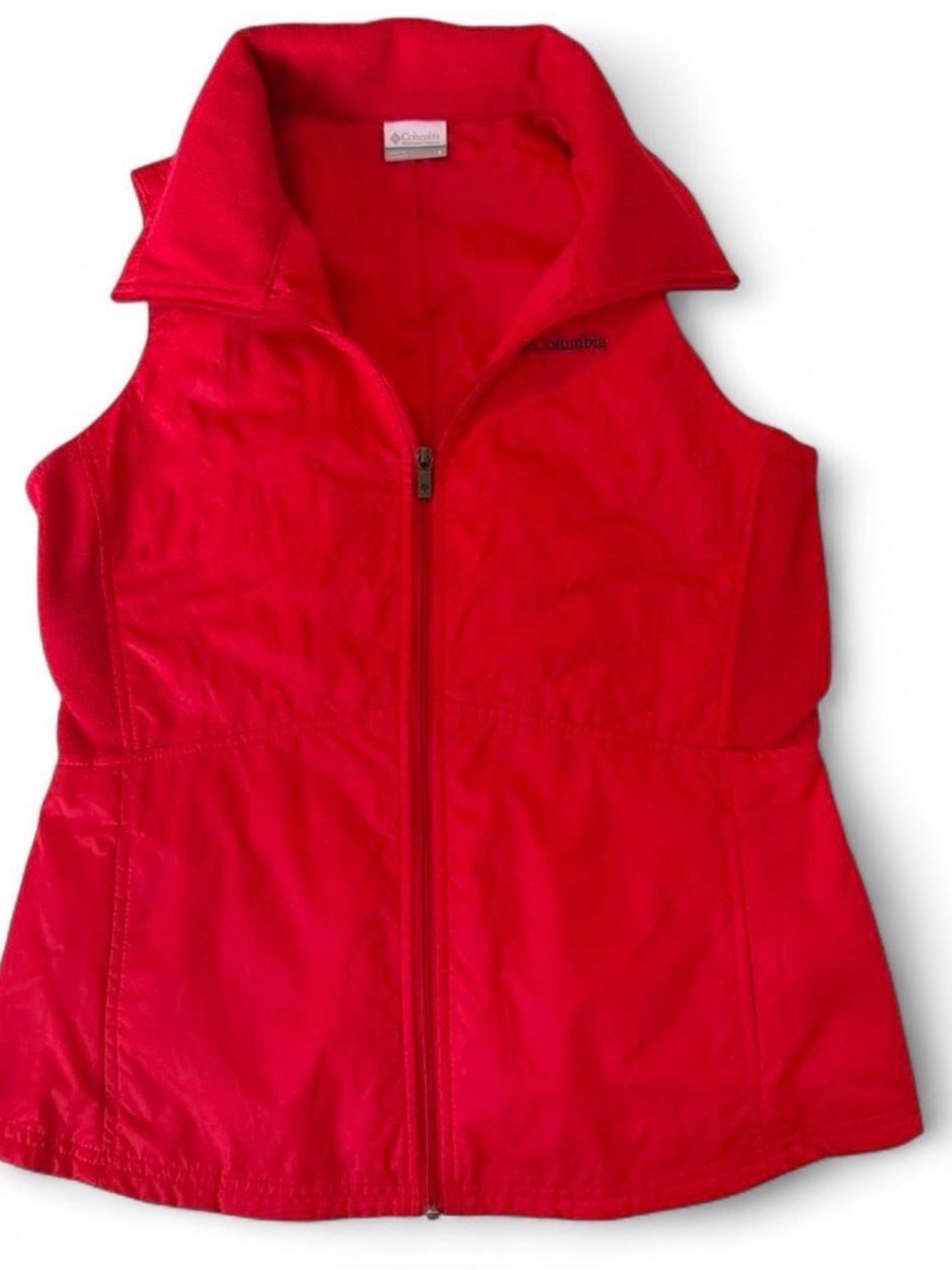 Columbia Red Fleece Full-Zip Vest